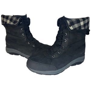 Columbia Omni-tech Boots Men's 11 Plaid Fold Over Winter Snow Boots Waterproof